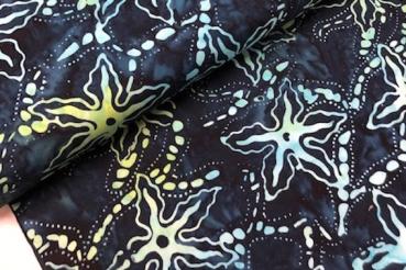 BLUE - Ocean Floor - Batikstoff aus Indonesien